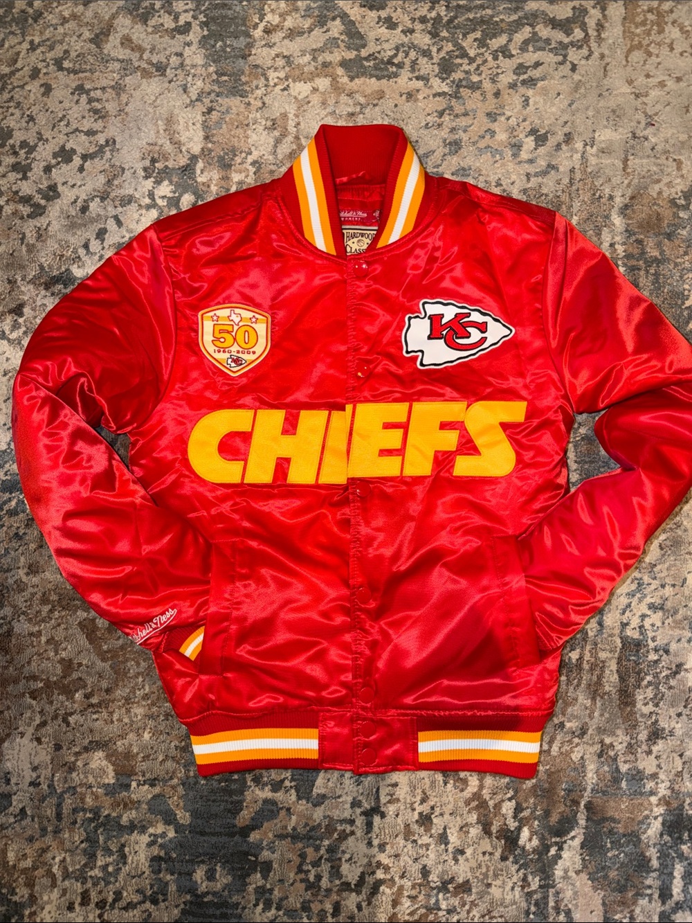 Mitchell & Ness Red Women's Hardwood Classics NFL Jacket